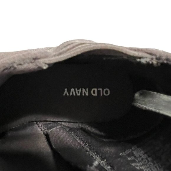 Old Navy Sz 8 Grey Faux Suede Fringe Ankle Boots - Picture 9 of 9